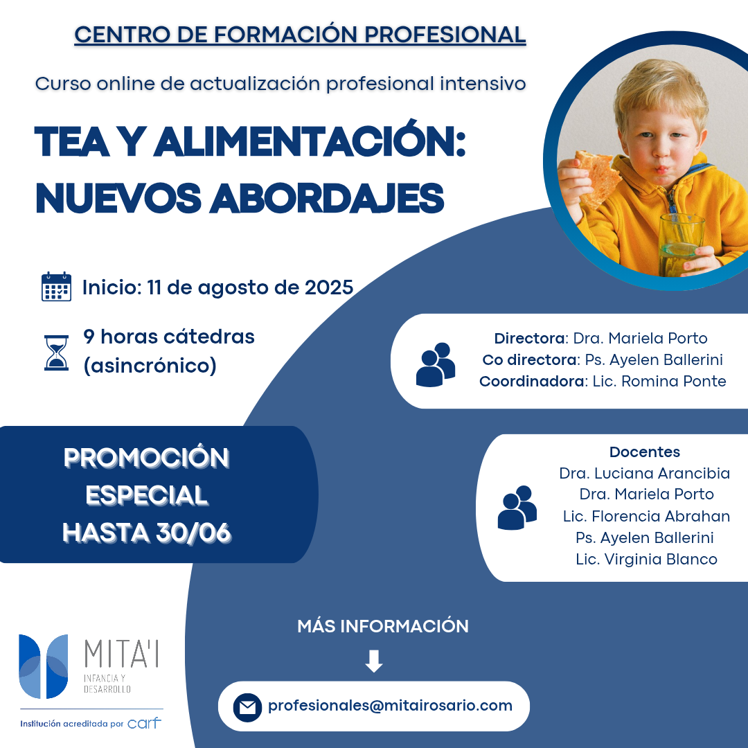 Curso virtual: TEA y alimentación - nuevos abordajes