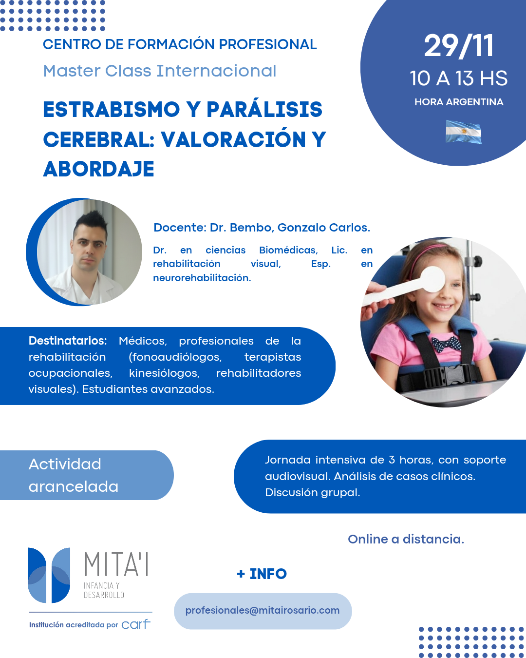 Master Class Internacional: ESTRABISMO Y PARÁLISIS CEREBRAL: VALORACIÓN Y ABORDAJE