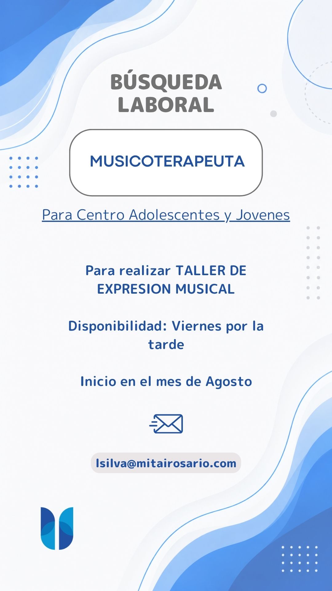 Búsqueda Laboral: Musicoterapeuta